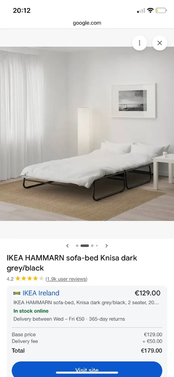 IKEA HAMMARN sofa-bed For sale - Image 4