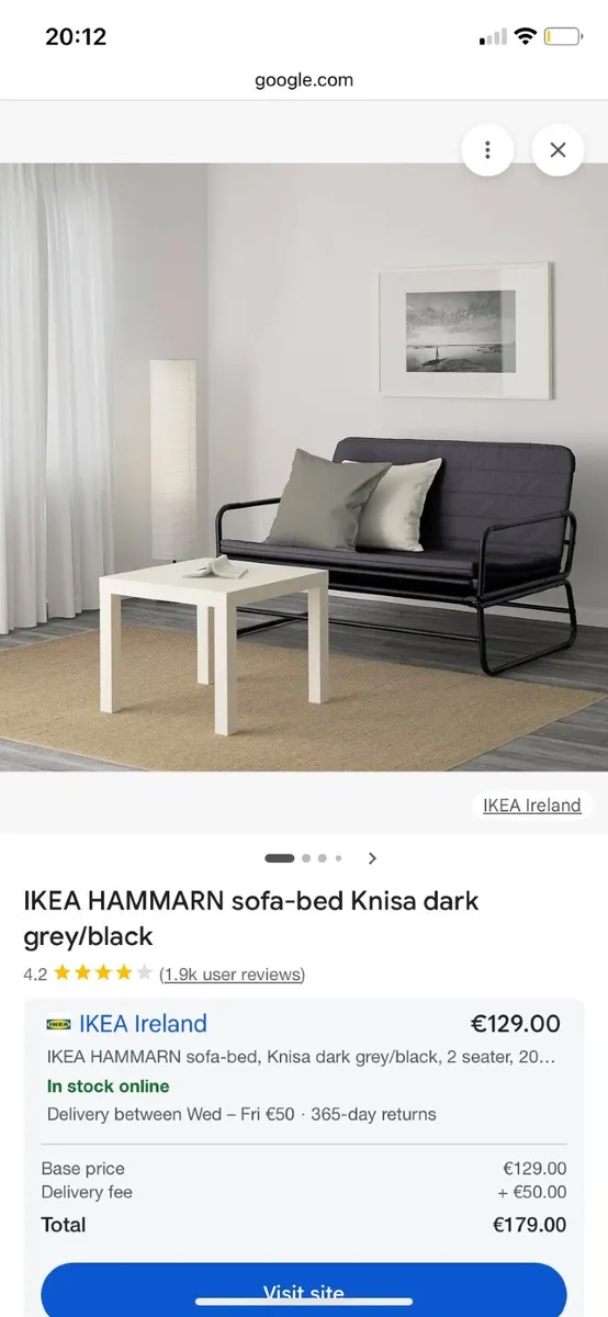 IKEA HAMMARN sofa-bed For sale - Image 3