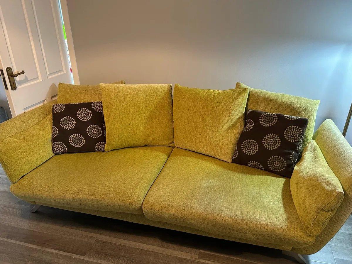 Sofa, table and chairs, 2 sideboards - Image 1