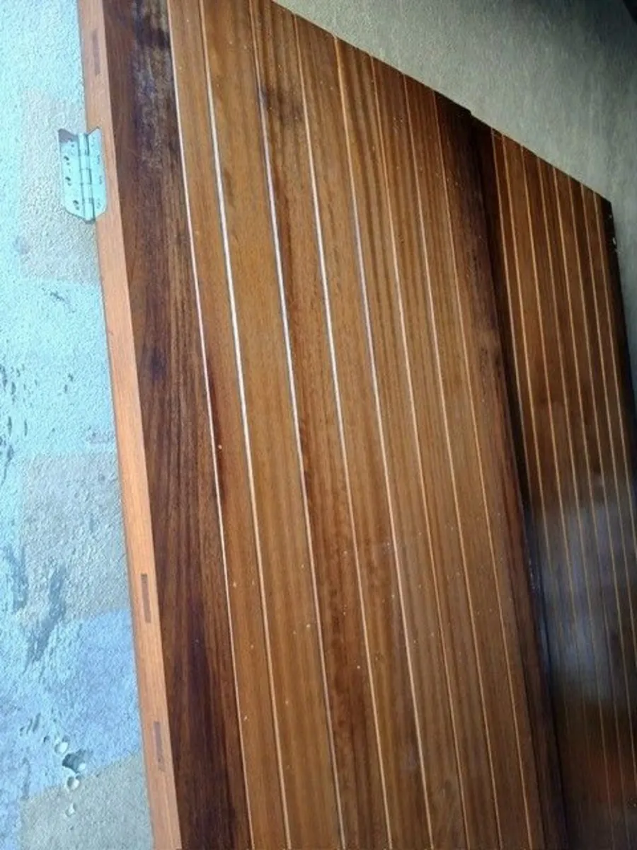 One set of Teak Double doors  One Hour fire rated - Image 2