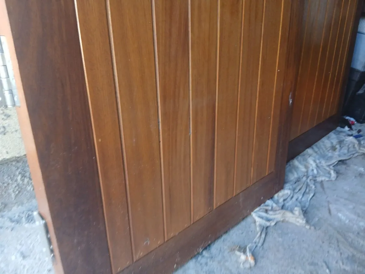 One set of Teak Double doors  One Hour fire rated - Image 3