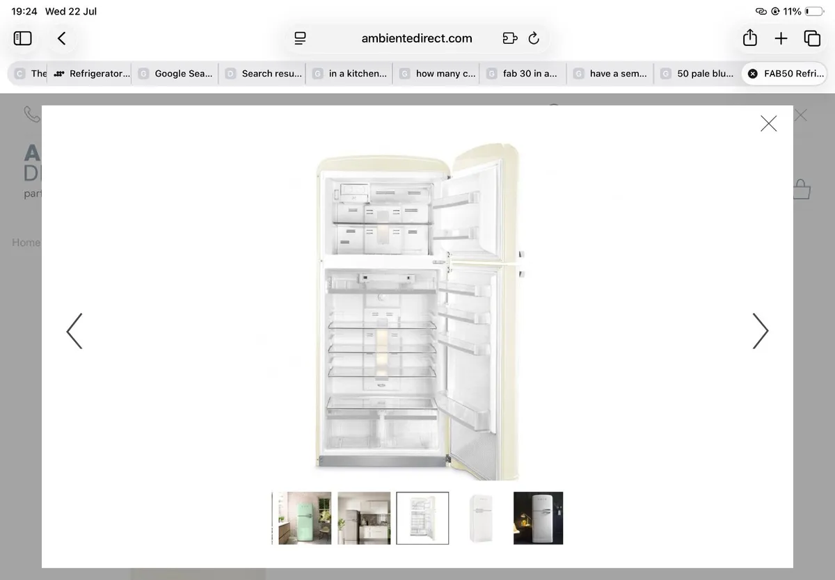 Smeg Fab50 fridge --not working-- 79 cm wide - Image 3