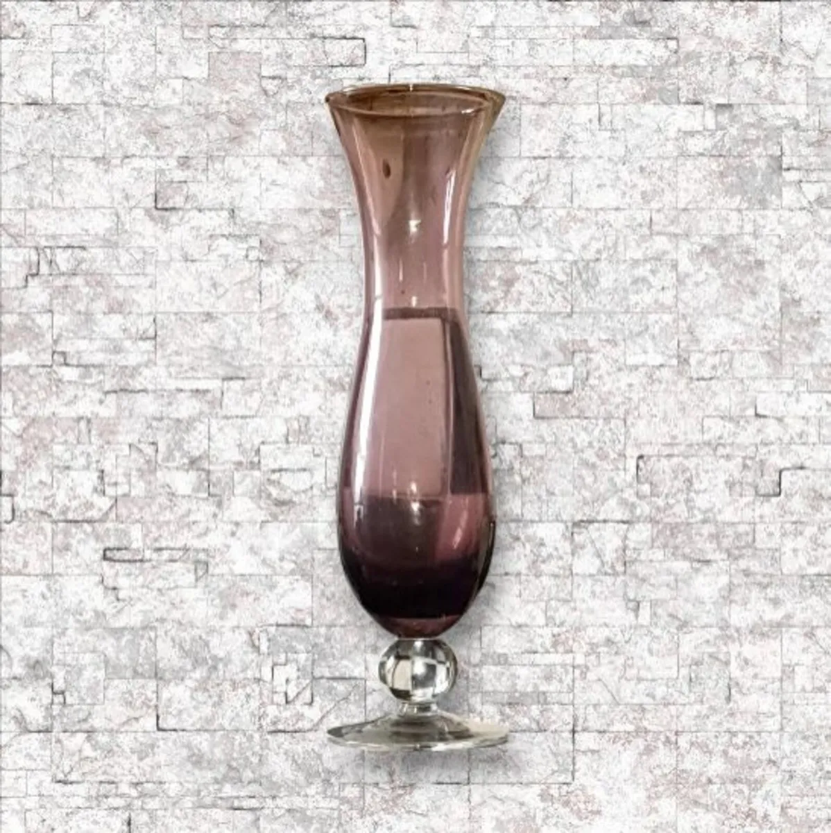 Vintage Harrods Amethyst Art Glass Vase - Image 4