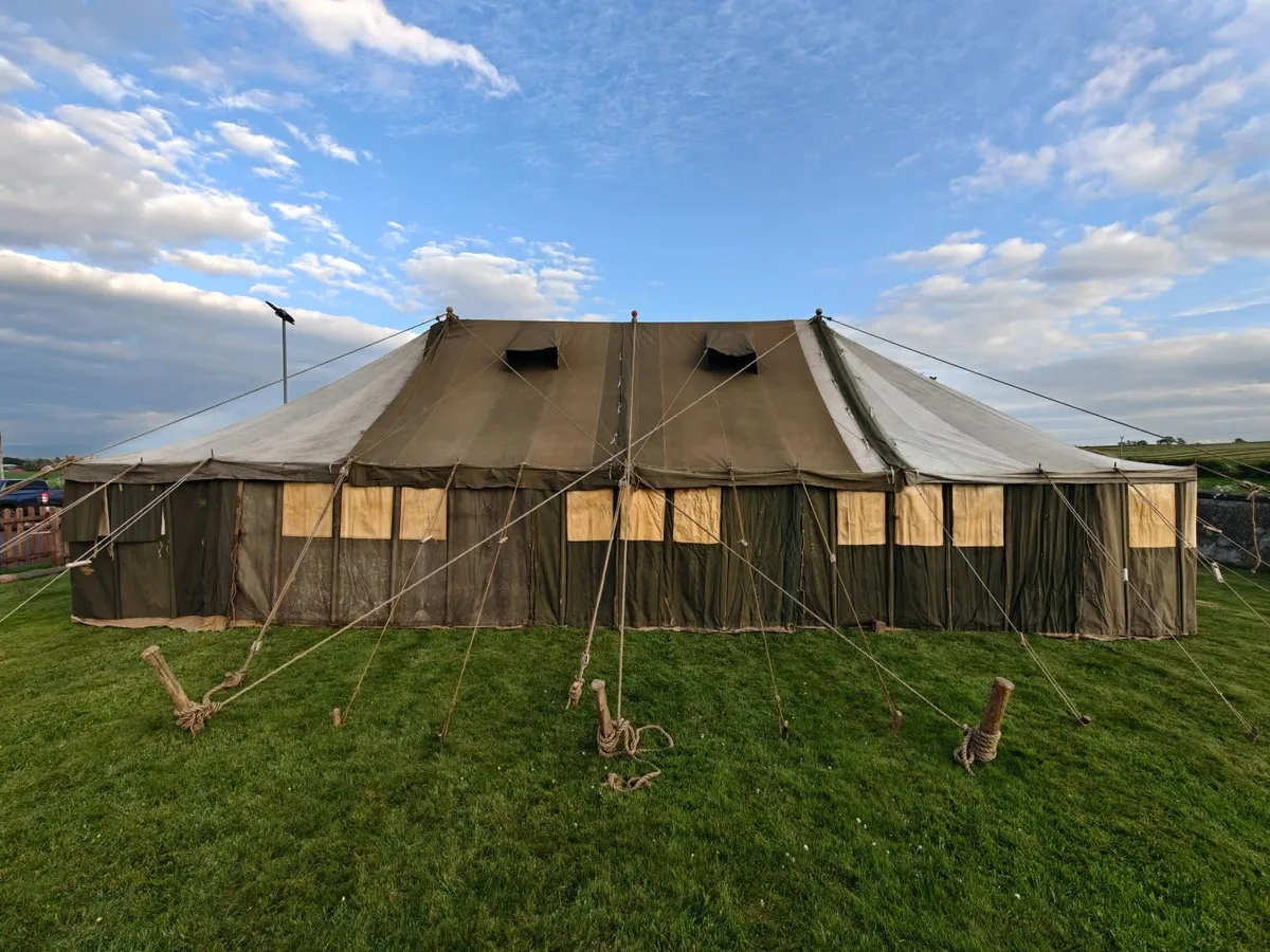 Vintage Army Tent Marquee - Image 1