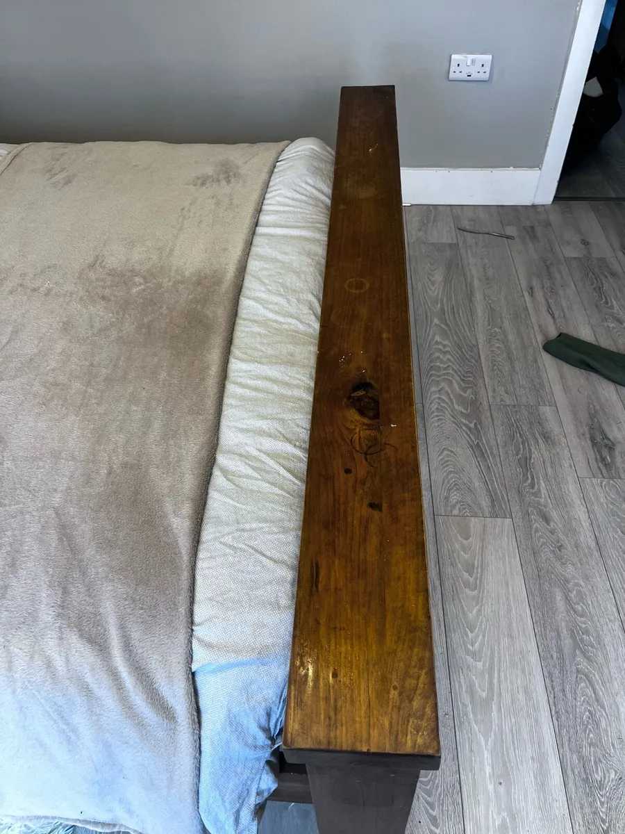 Solid oak 5ft King Size Bed - Image 4