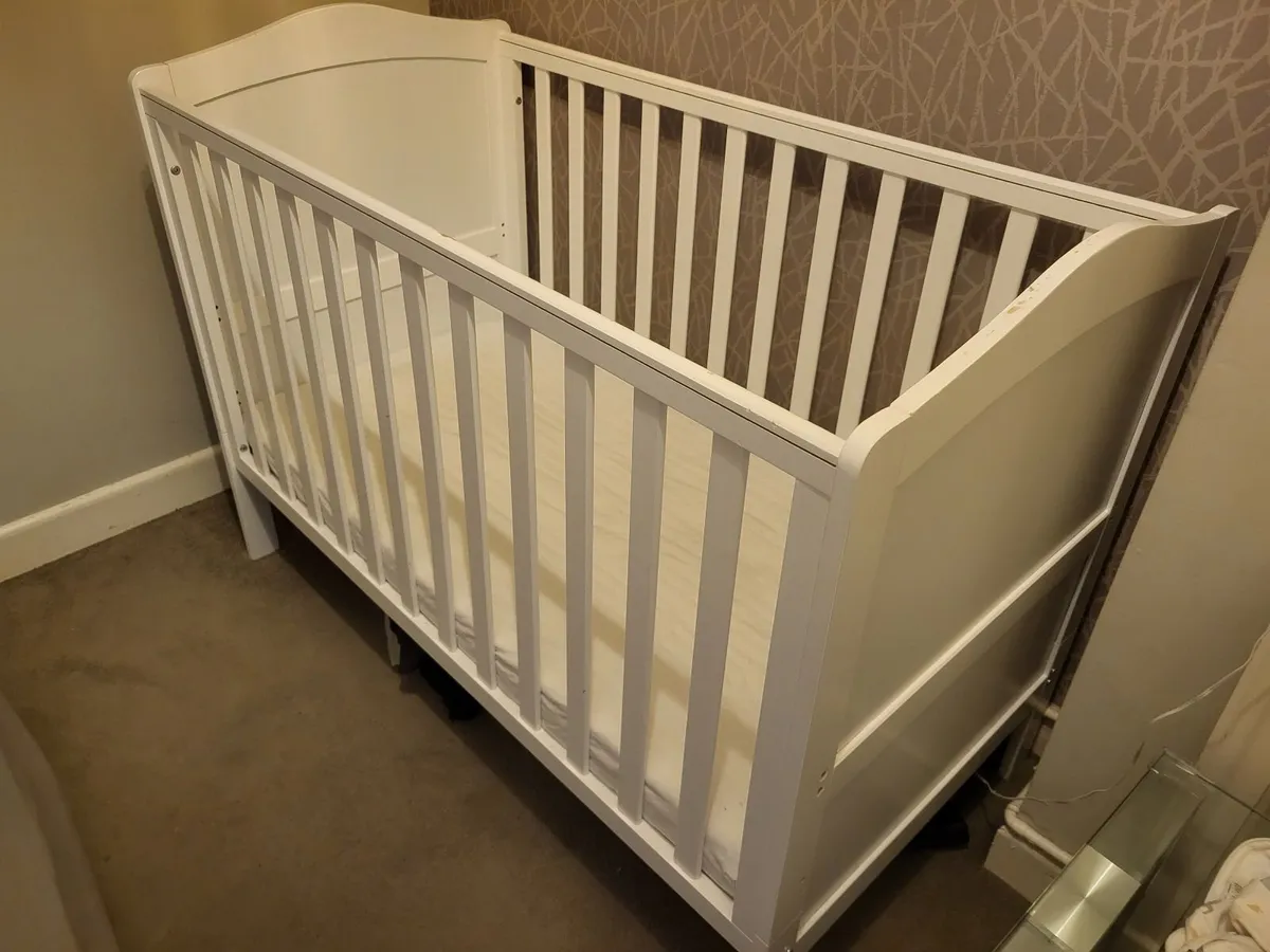 Mini Cot Bed White - Image 1