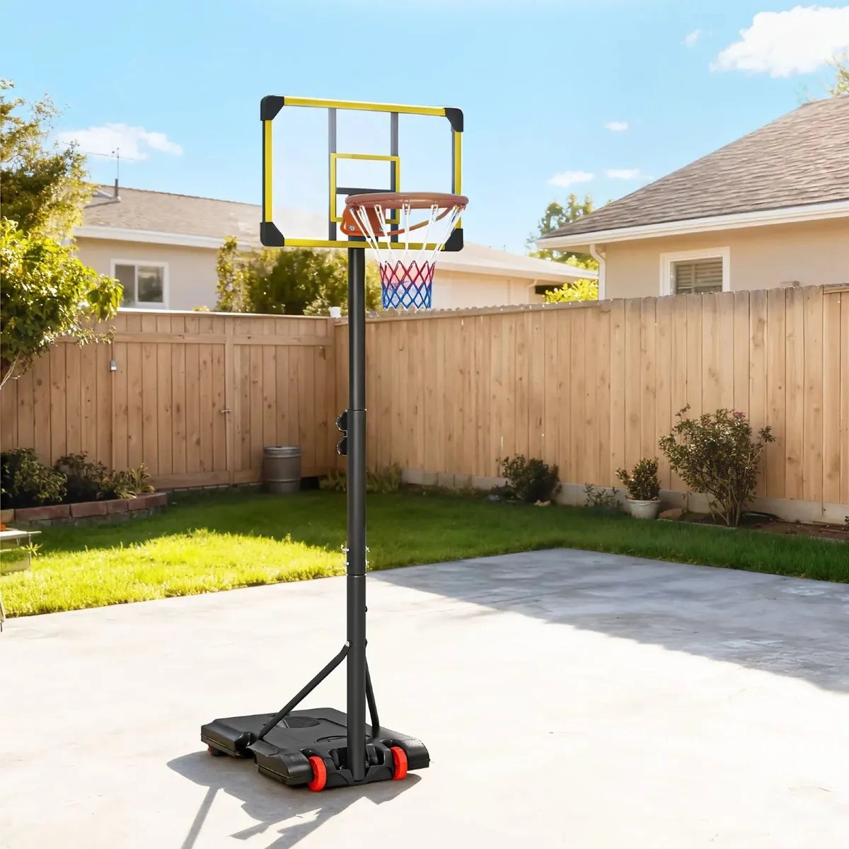 Height Adjustable Basketball Hoop and Stand with F - Image 1