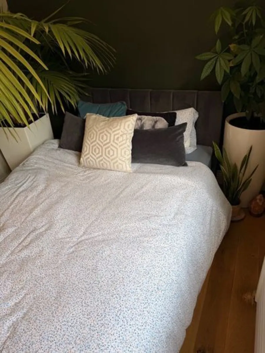 King Size Bed Frame & Mattress - Image 2