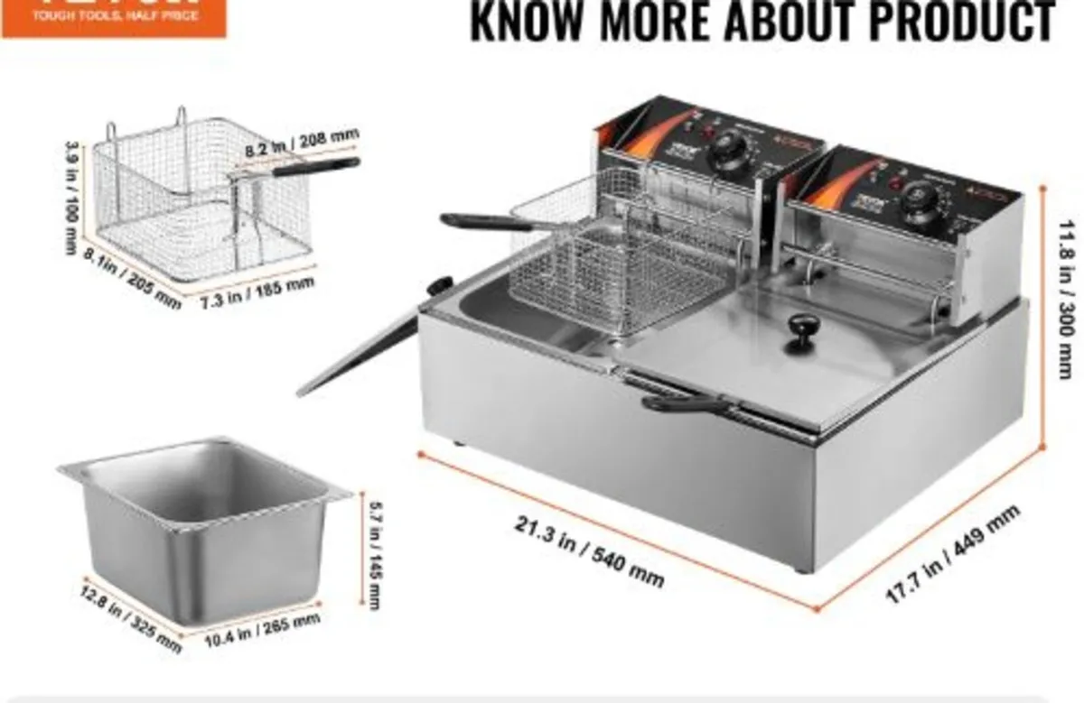 ommercial Electric Deep Fryer, 24L Large Capacity - Image 4