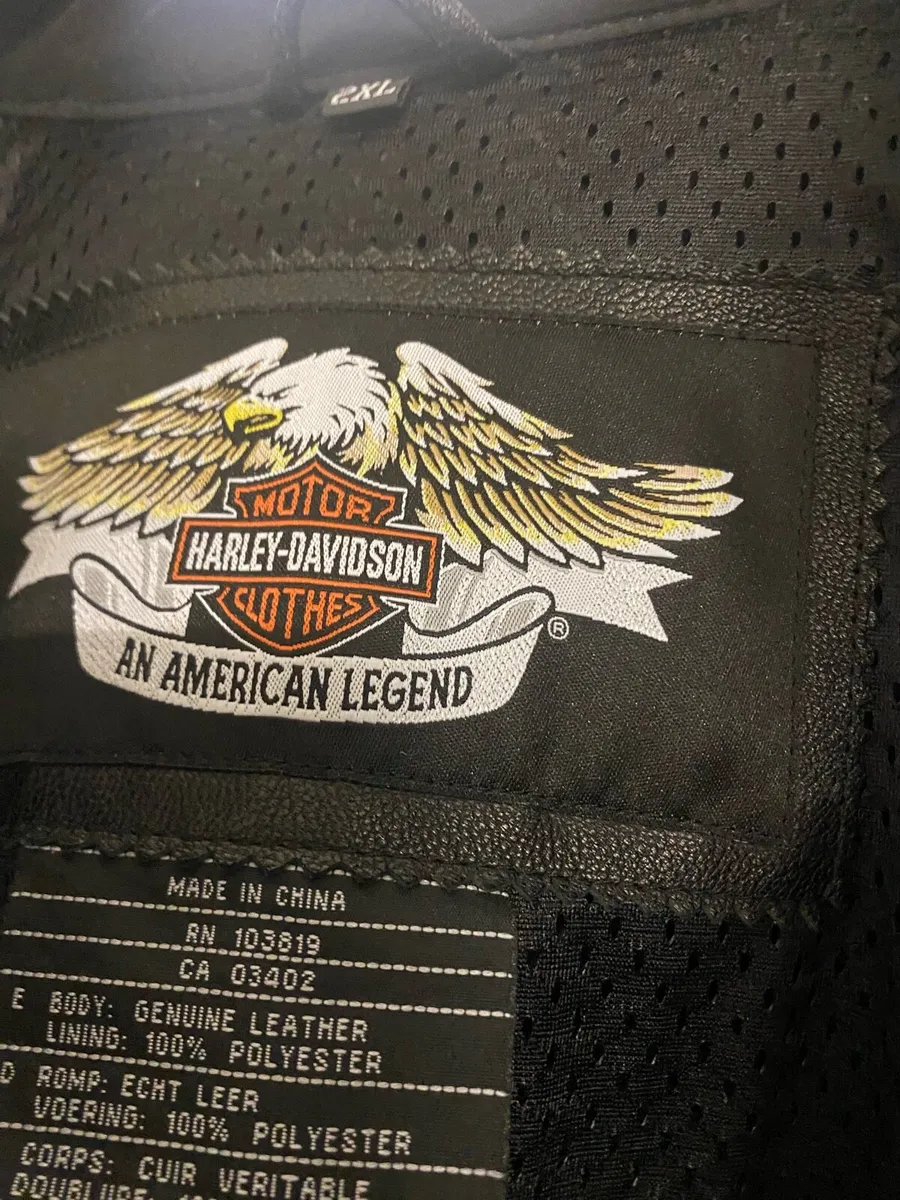 Genuine Harley Leather Jacket XXL - Image 3
