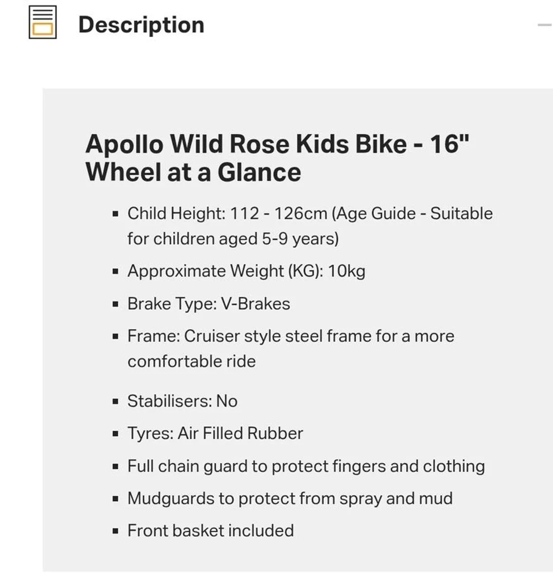 Girls 16" Bike - Image 1