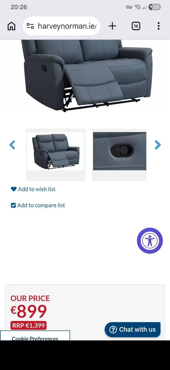 2 seater recliner - Image 1