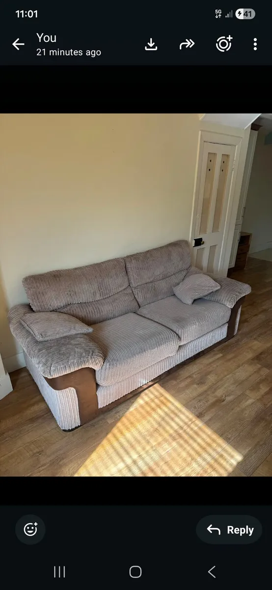 Couch 3 seater and 1 armchair - Image 1