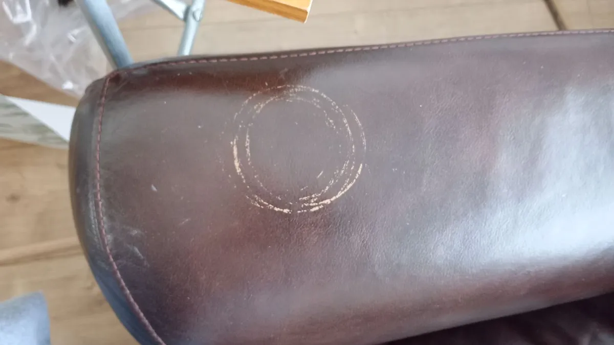 Brown Leather Couch - Image 3