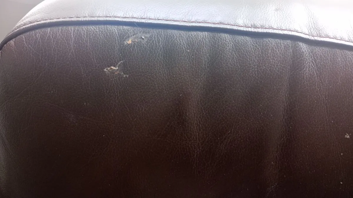 Brown Leather Couch - Image 4