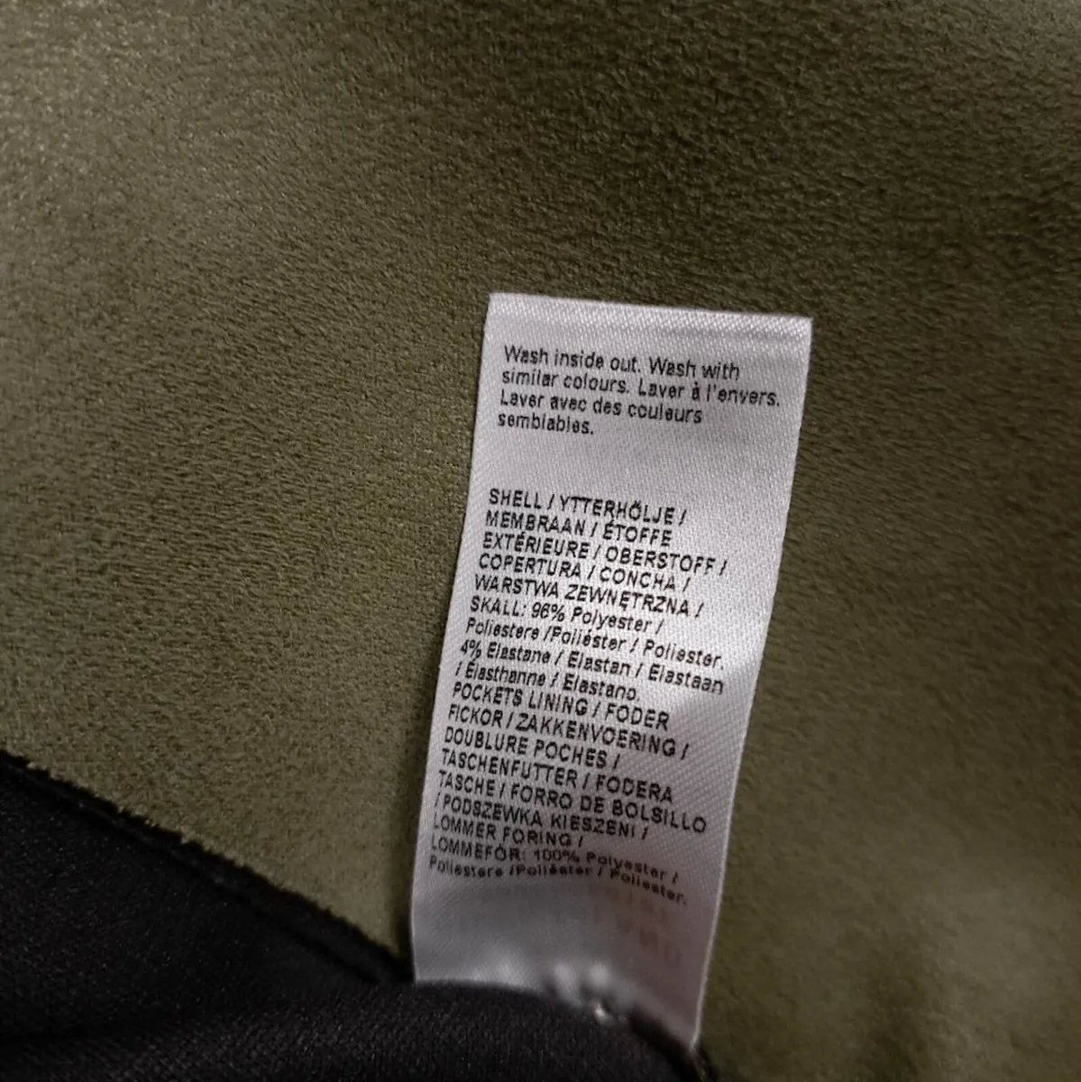 River Island Khaki Green Suede Biker Jacket 12UK - Image 2