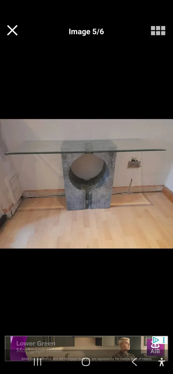 Glass coffee table and matching side table - Image 3