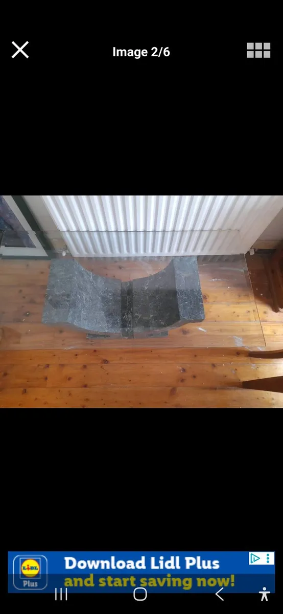 Glass coffee table and matching side table - Image 1