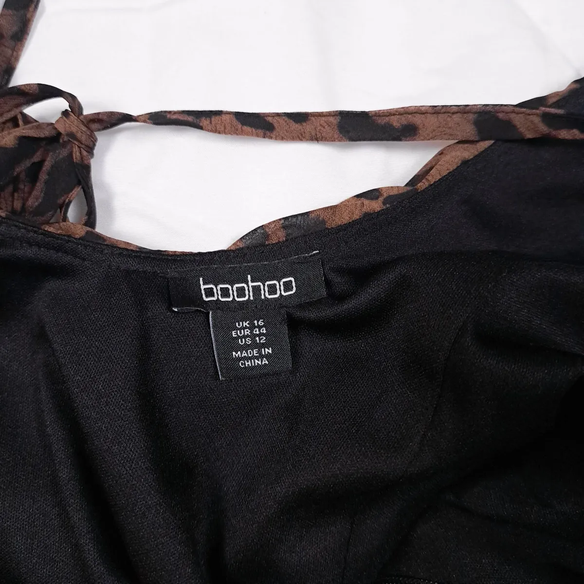 Boohoo Brown Leopard Mini Dress 16UK/44EU - Image 4