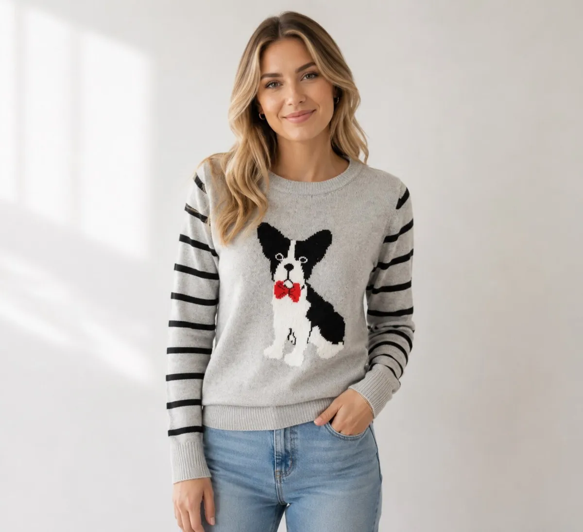 Ladies Doggy Jumper: Size 8 - Image 1