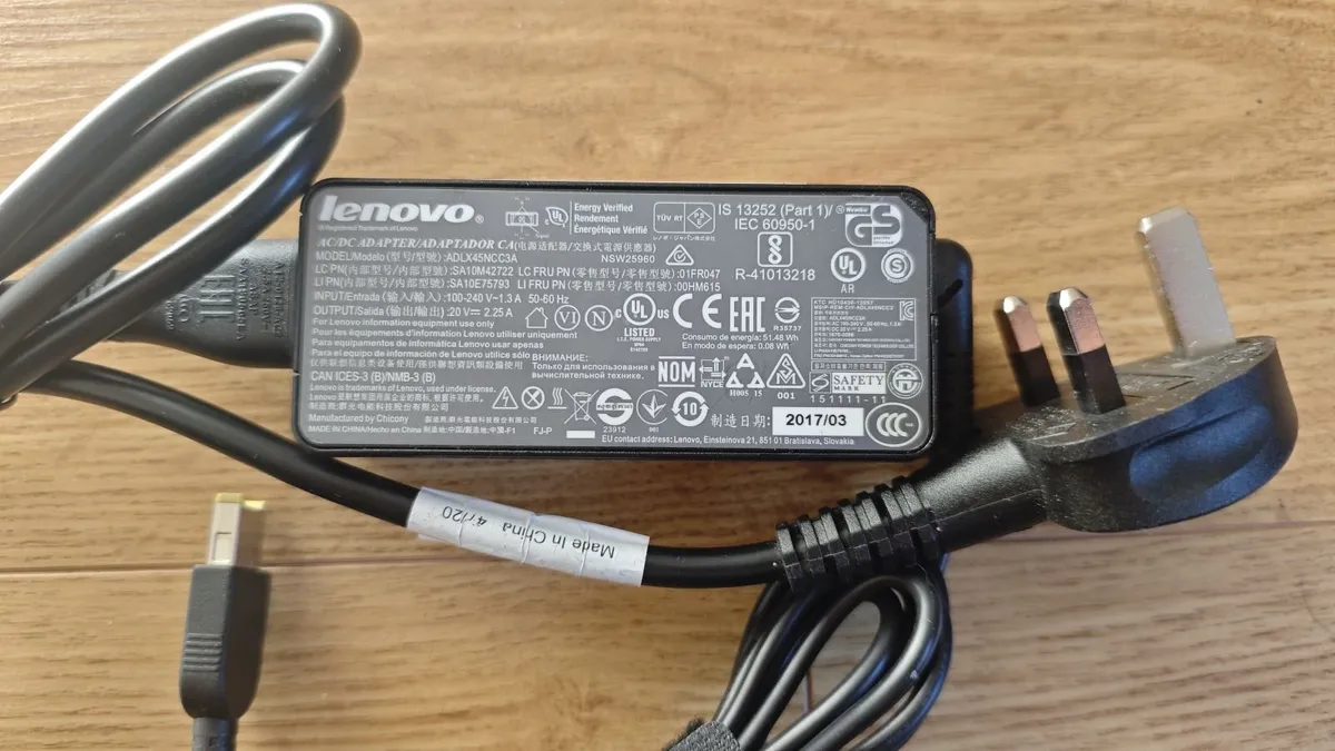 Lenovo 45W 20V 2.25A Adapter Charger Power Supply - Image 1