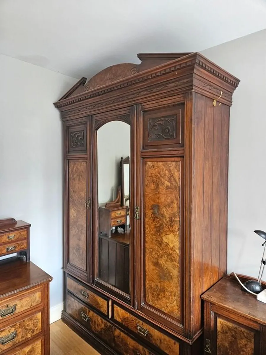 Antique Walnut Bedroom Suite - Image 2