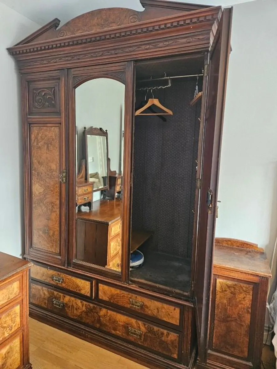 Antique Walnut Bedroom Suite - Image 3