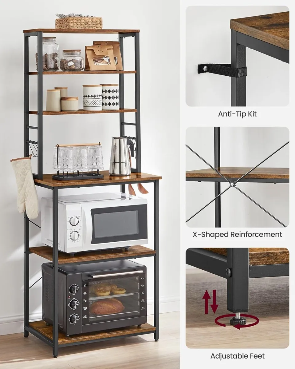 New Kitchen Bakers Rack Coffee Bar - FREE POST - Image 4
