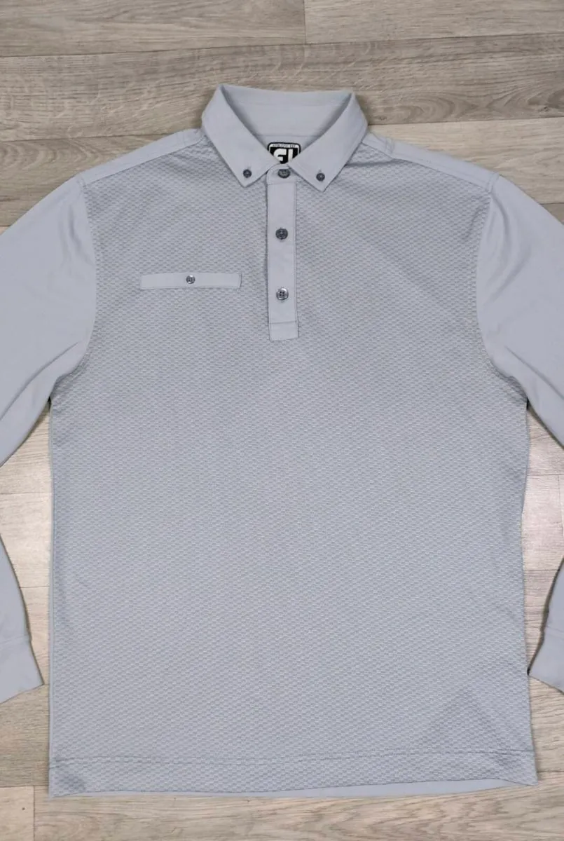FootJoy FJ Long Sleeve Golf Polo Shirt Mens Medium - Image 2