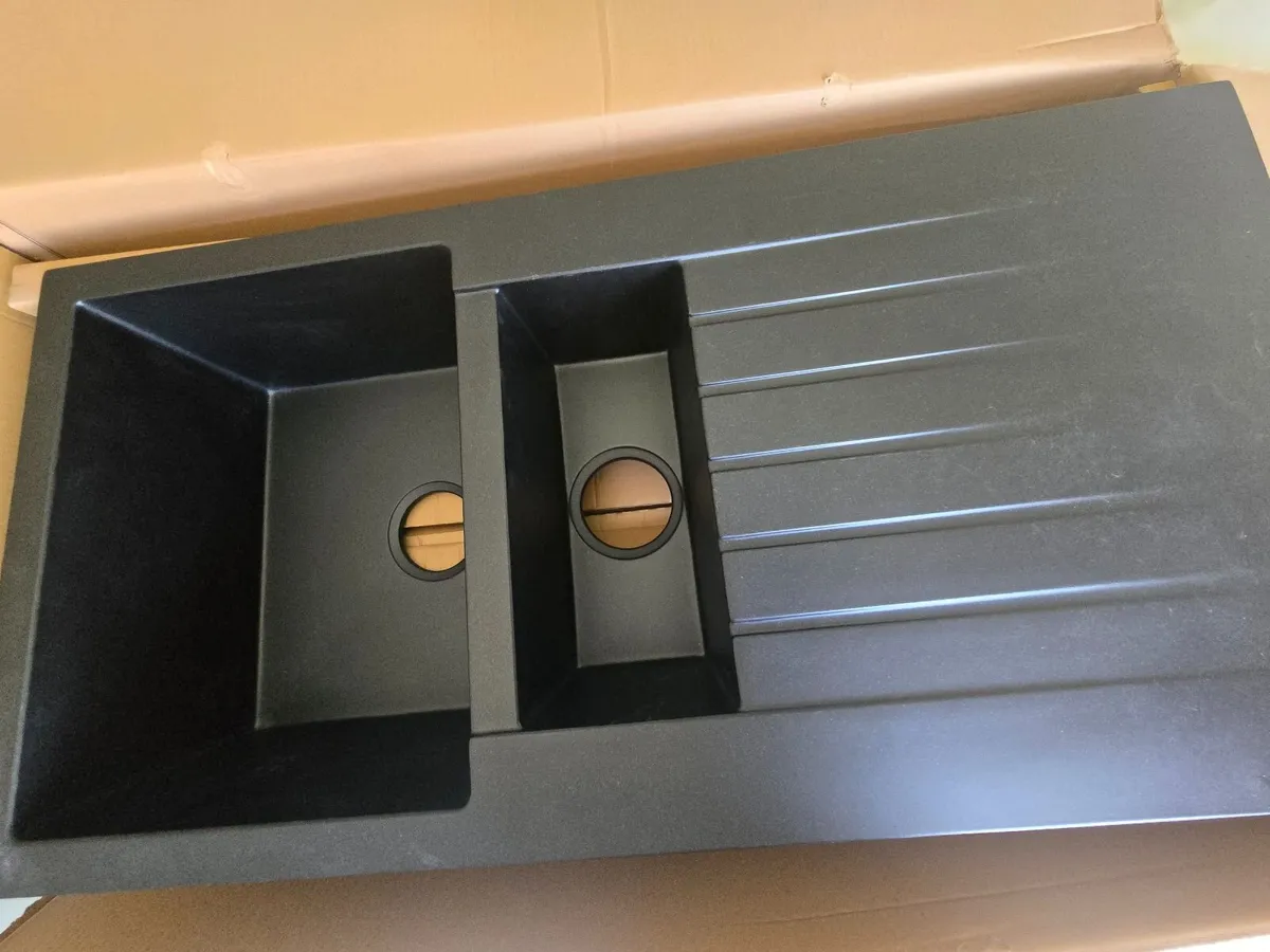 Black Kitchen Sink, 1.5 bowl - Image 2
