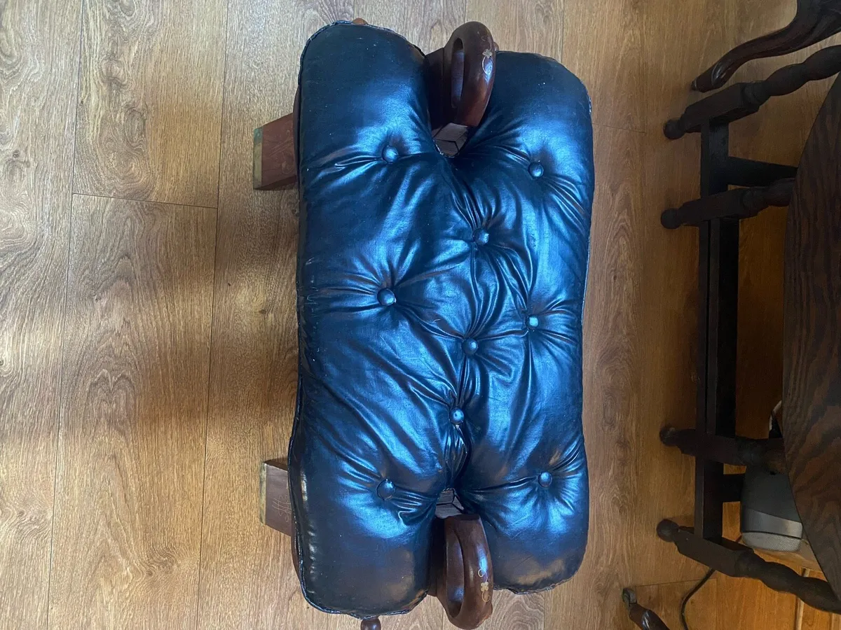 Vintage camel saddle stool - Image 2