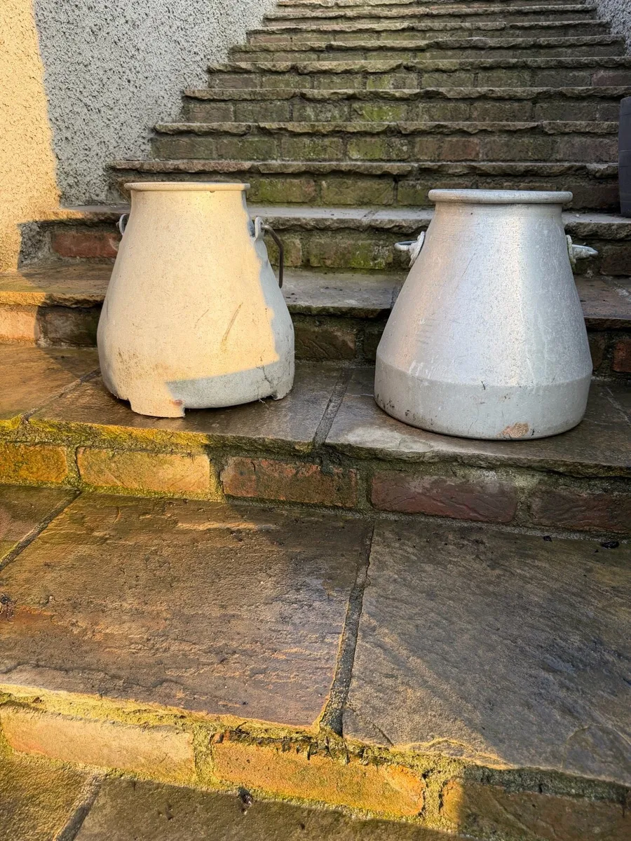 Two old milk churns - Image 2