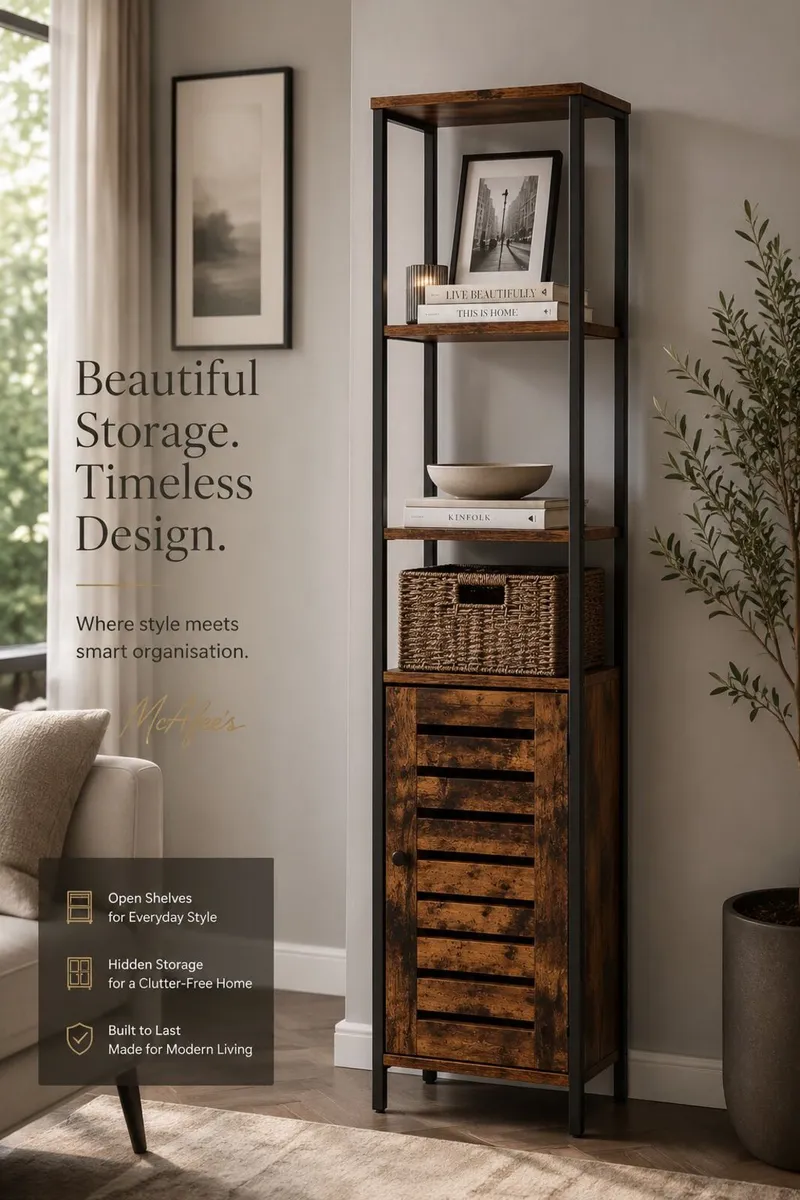 Industrial Tall Storage Cabinet with Door 167 cm - Image 1