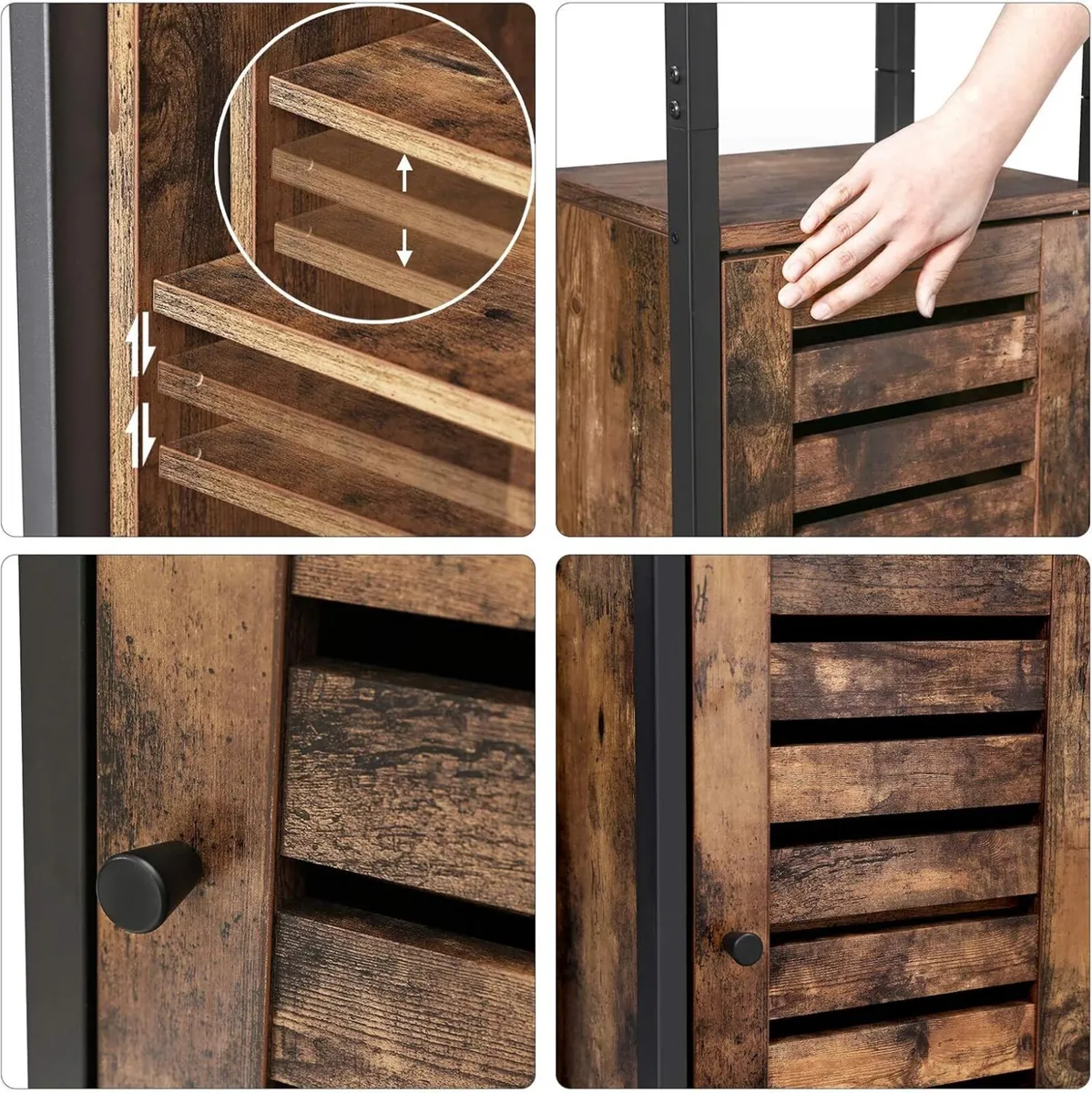 Industrial Tall Storage Cabinet with Door 167 cm - Image 3