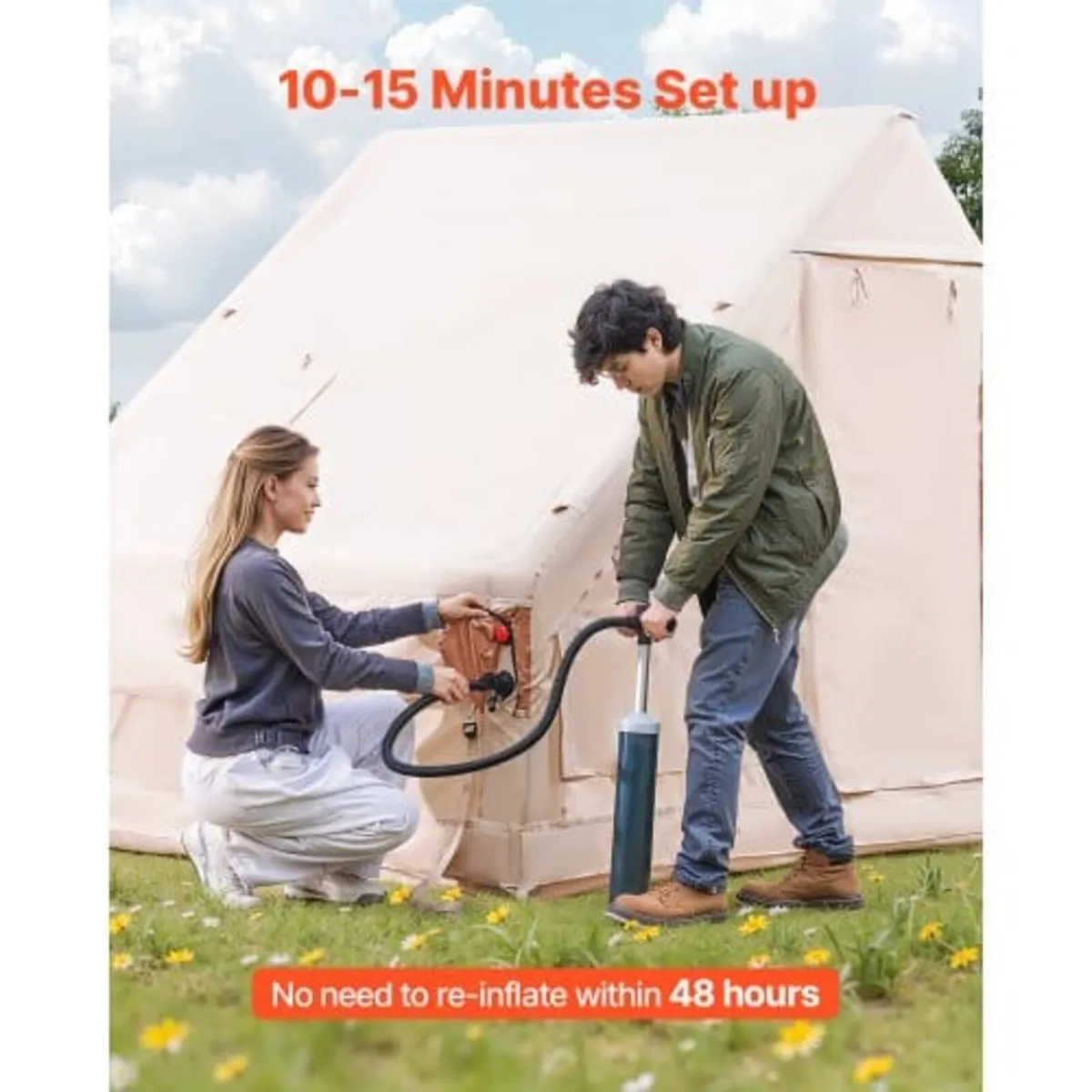 Inflatable Tents for Camping, 3-5 Person Easy Setu - Image 2