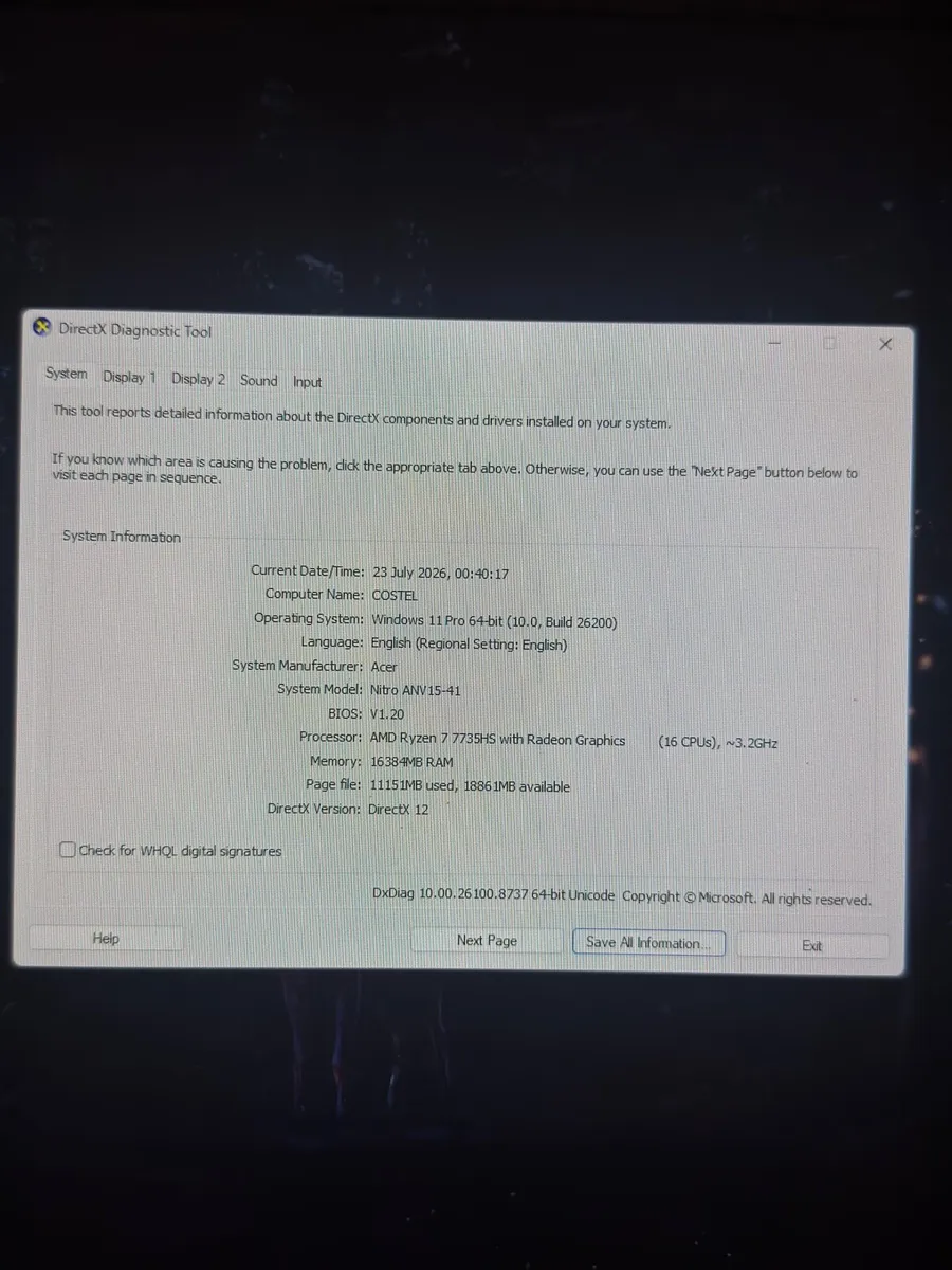 ACER NITRO V15 Gaming Laptop+Razer Basilisk X - Image 3