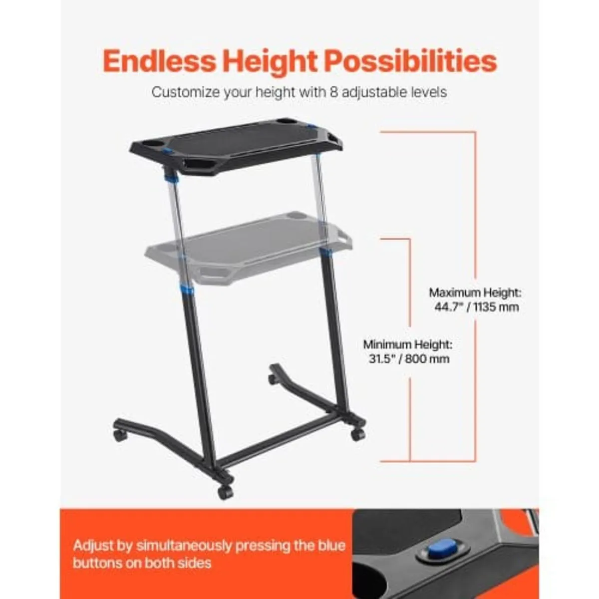 Cycling Desk, Mobile Foldable Multi-Functional Bik - Image 3