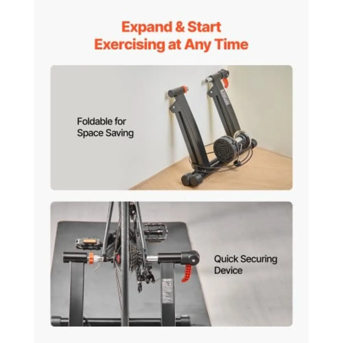 Bike Trainer, 6 Level Resistance, 660.4-736.6 mm & - Image 4