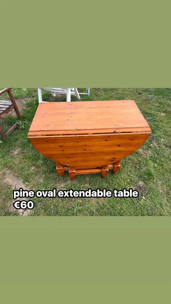 pine extendable kitchen table - Image 1