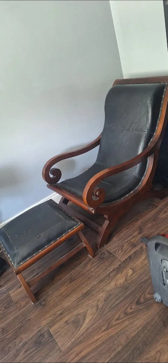Chair & Footstool - Image 1
