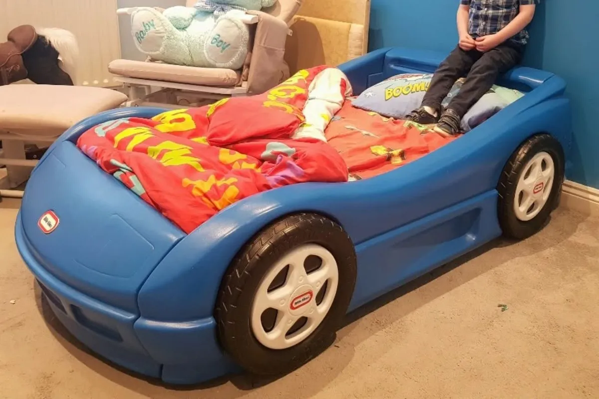 Little Tikes Boy's Sports Car Bed Frame. New NCT.