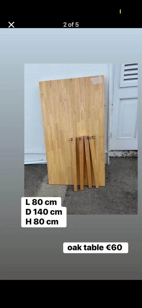 oak kitchen table €60