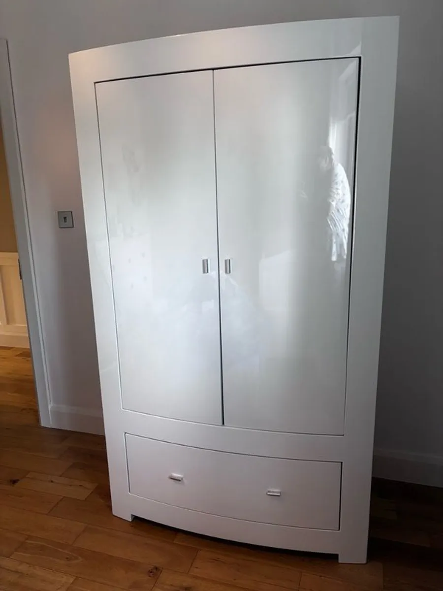 White Freestanding Wardrobe - Image 1