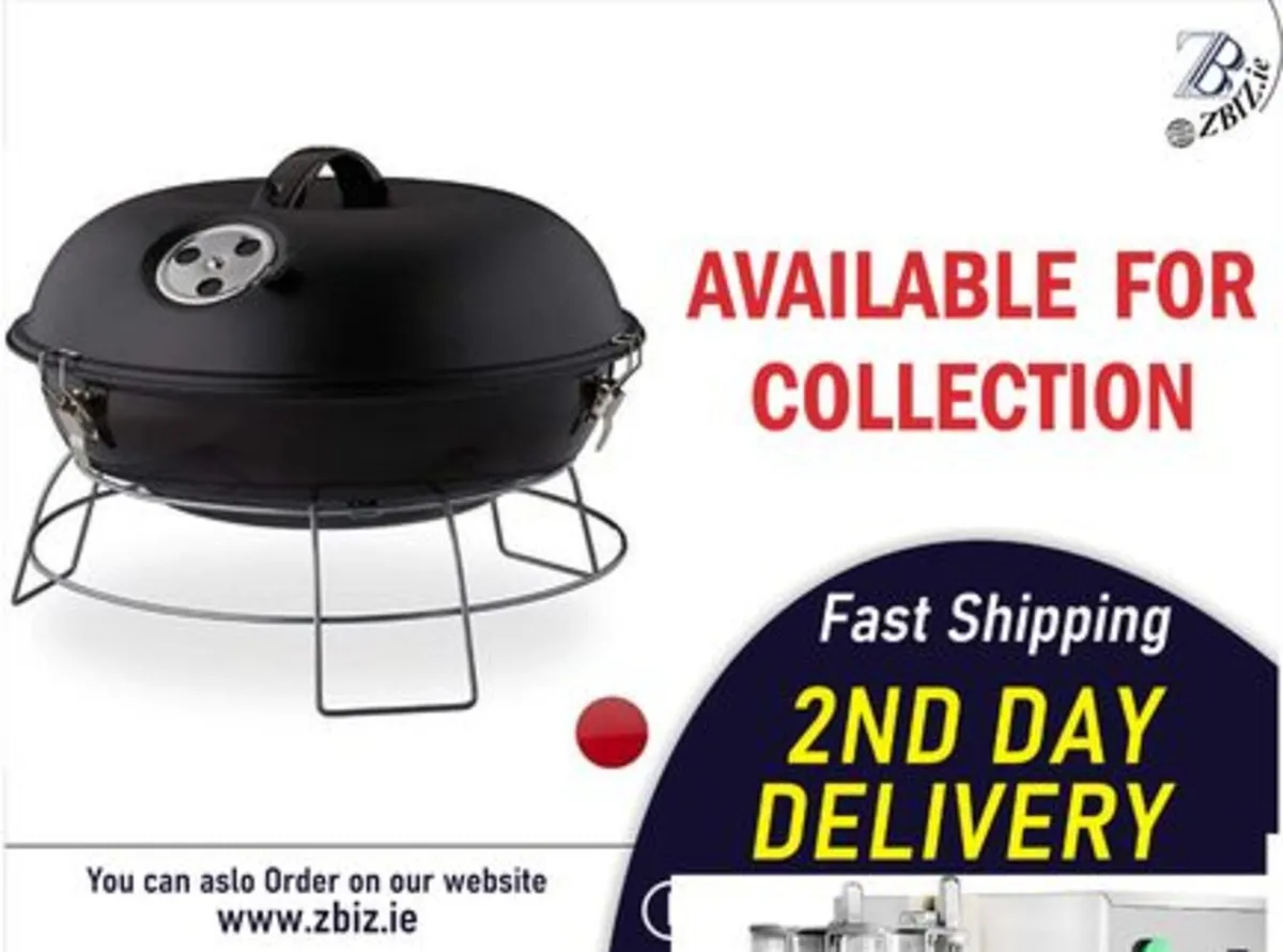 Portable Kettle Barbecue with Lid - Image 1