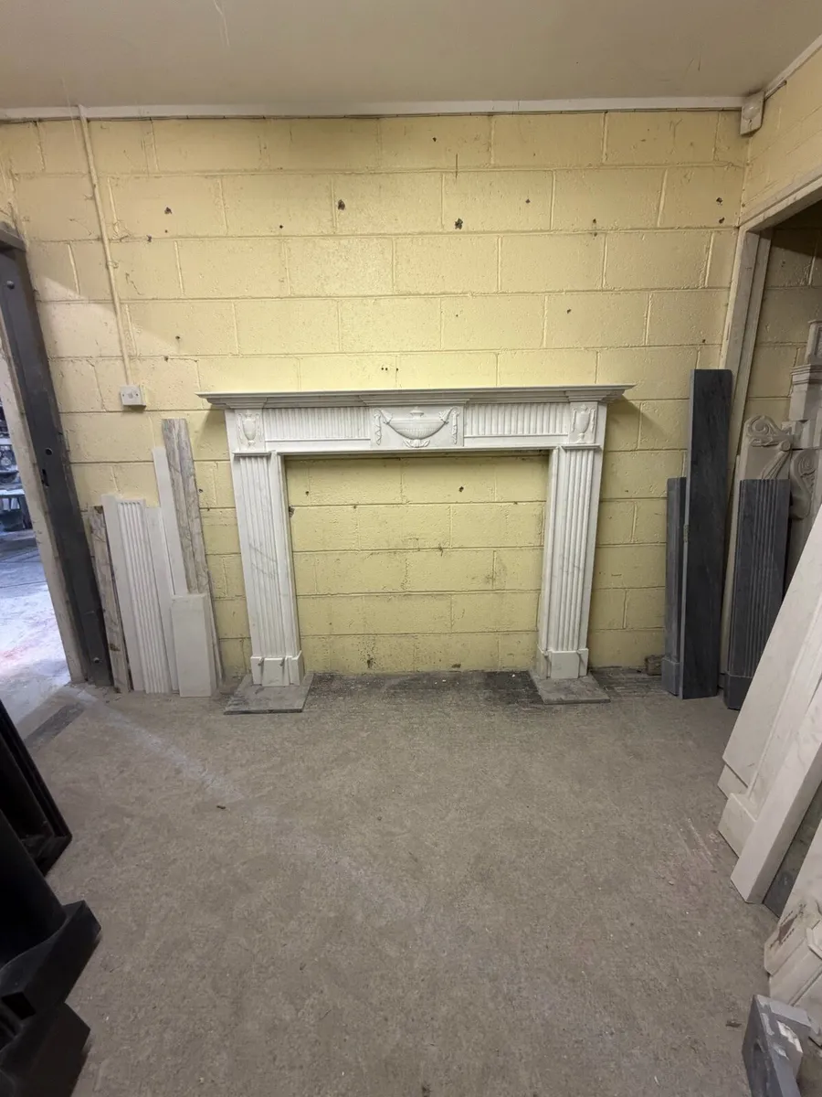 White marble fireplace - Image 1