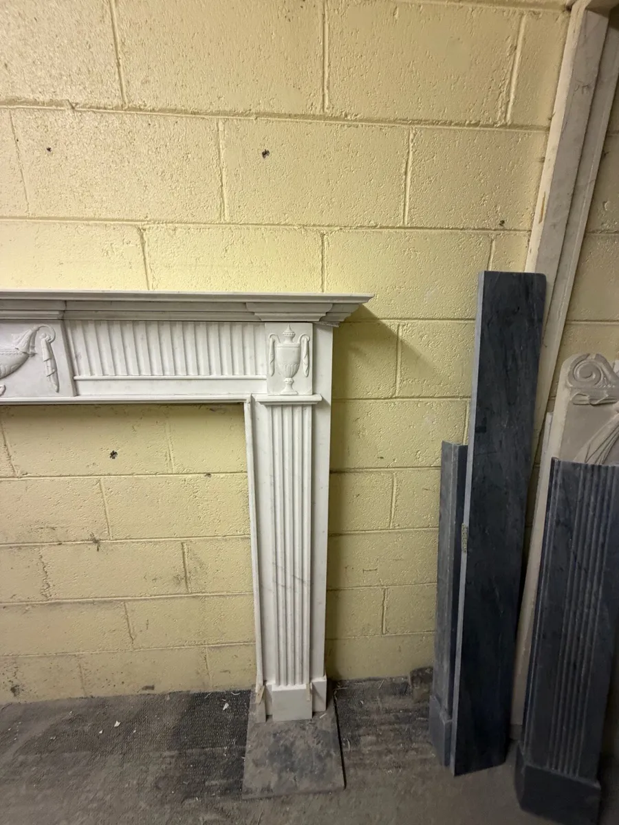 White marble fireplace - Image 2