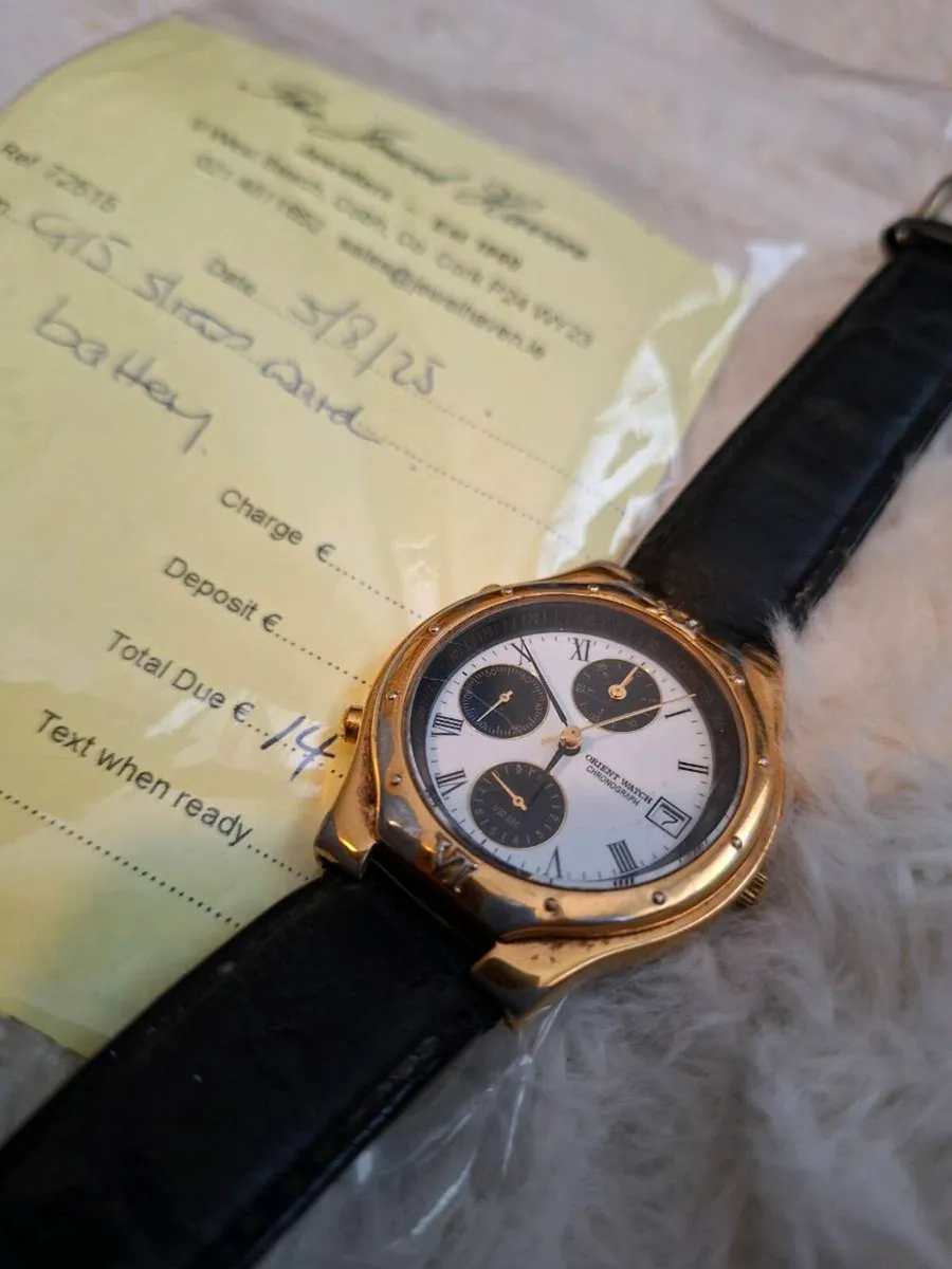 Vintage Orient men's Japanese Watch new Battery - Image 1