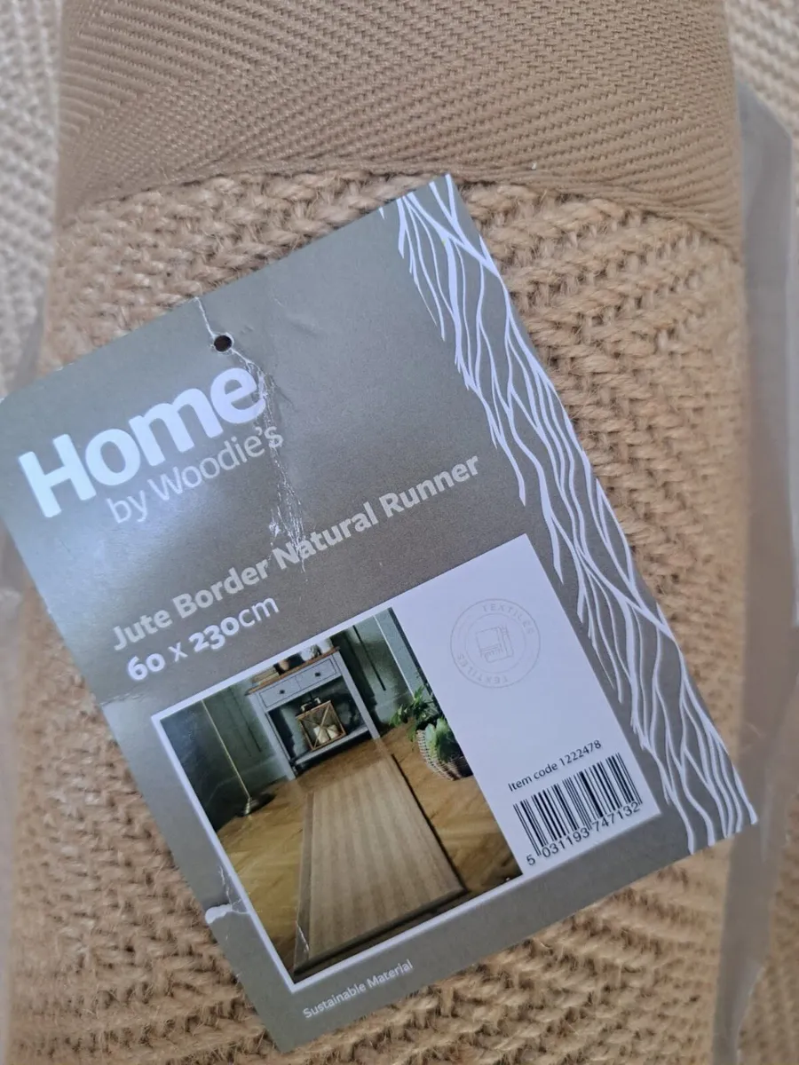 Jute Carpet Natural Runner - Image 2