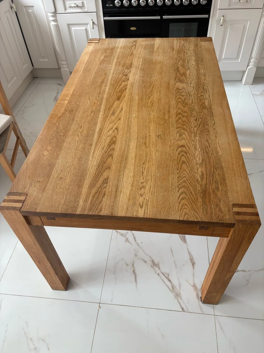 Kitchen wooden table and 6 chairs - Image 1