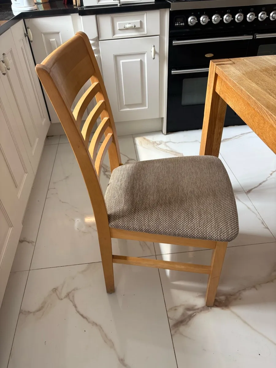 Kitchen wooden table and 6 chairs - Image 3